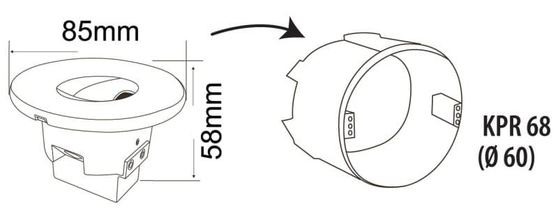 UGRADNA ZIDNA SVJETILJKA BIJELA 1,5W CCT IP44 - Slika 3