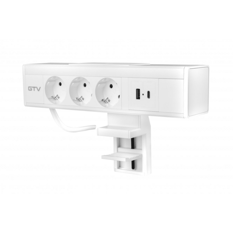 STOLNA UTIČNICA NICO 3XŠUKO 2XUSB BEŽIČNI PUNJAČ BIJELA
